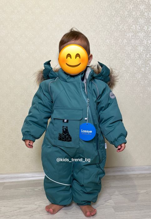 Зимовий термо комбінезон lassye, комбінезон для хлопчика, 74 см, 80 см