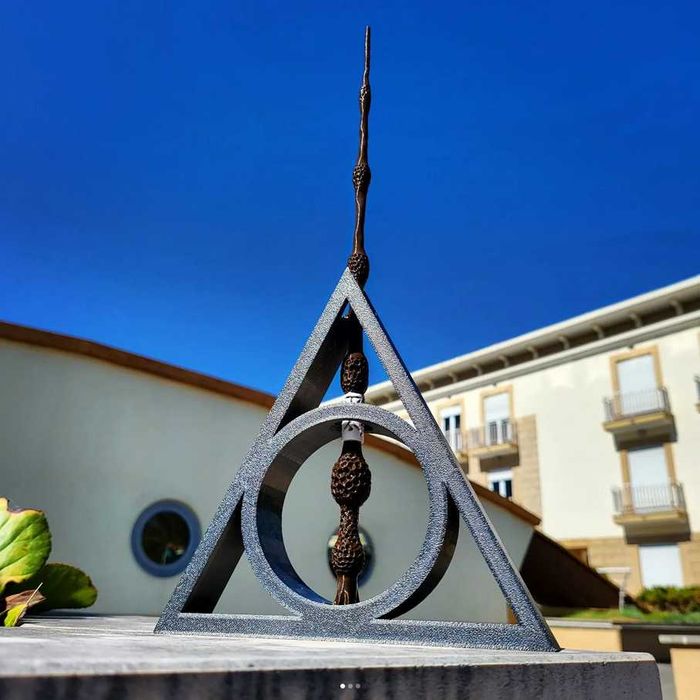 Impressão 3D - Harry Potter Deathly Hollows Varinha Elder Wand + Stand