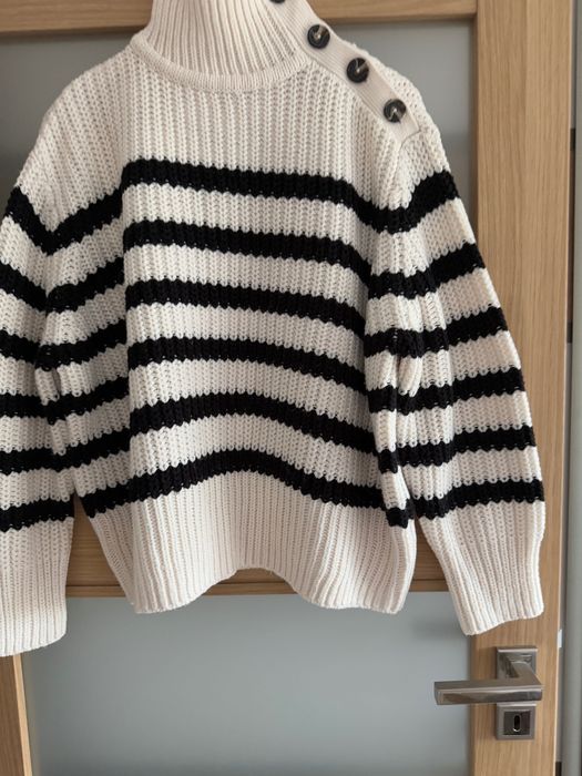 Zara sweter w paski pasiak oversize