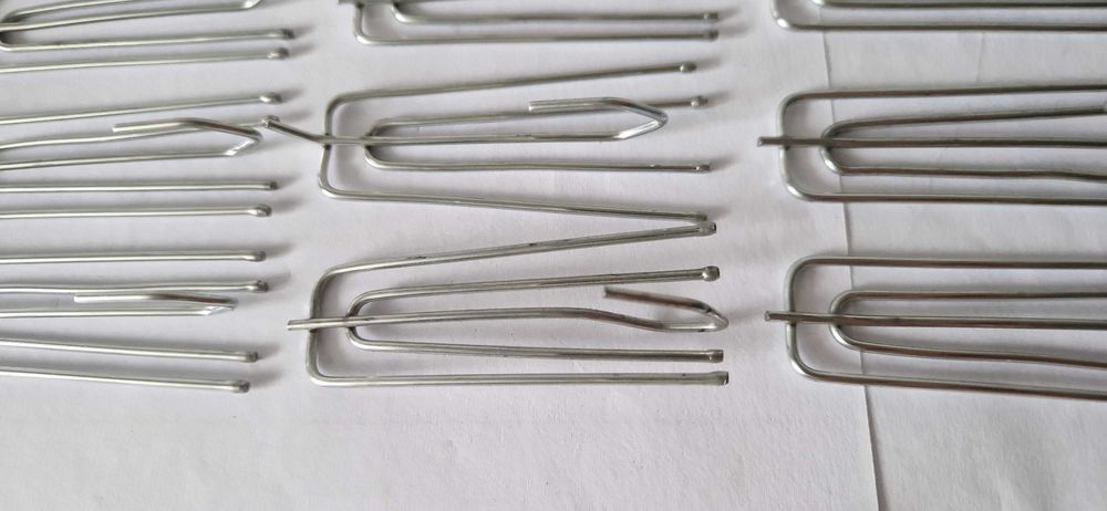 Zestaw 20 sztuk haczyków kurtynowych, stal nierdzewna