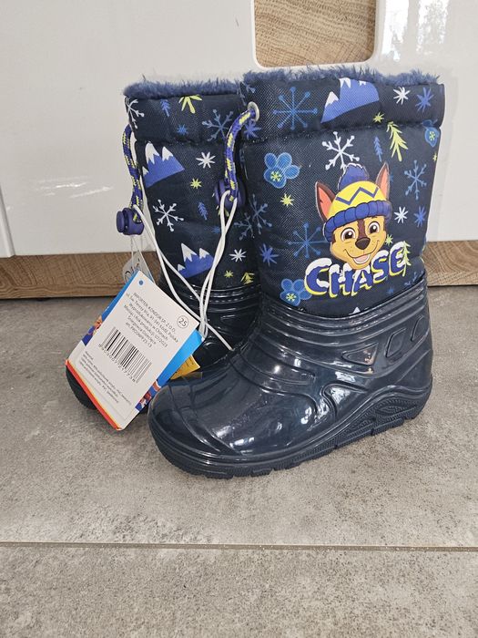 Nowe kalosze zimowe Psi Patrol Chase 25 nowe