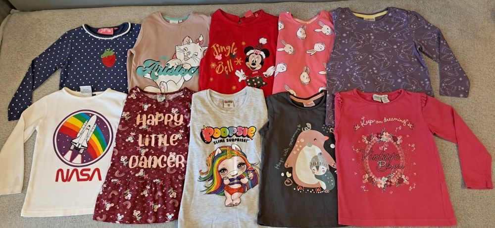 Zestaw 10 bluzek na długi rękaw