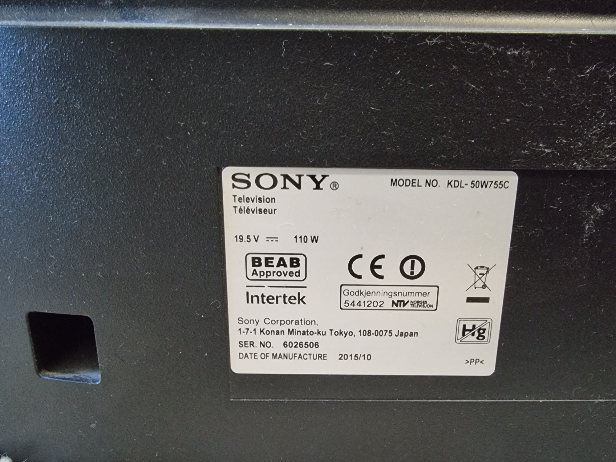 Sony kdl-50w755c