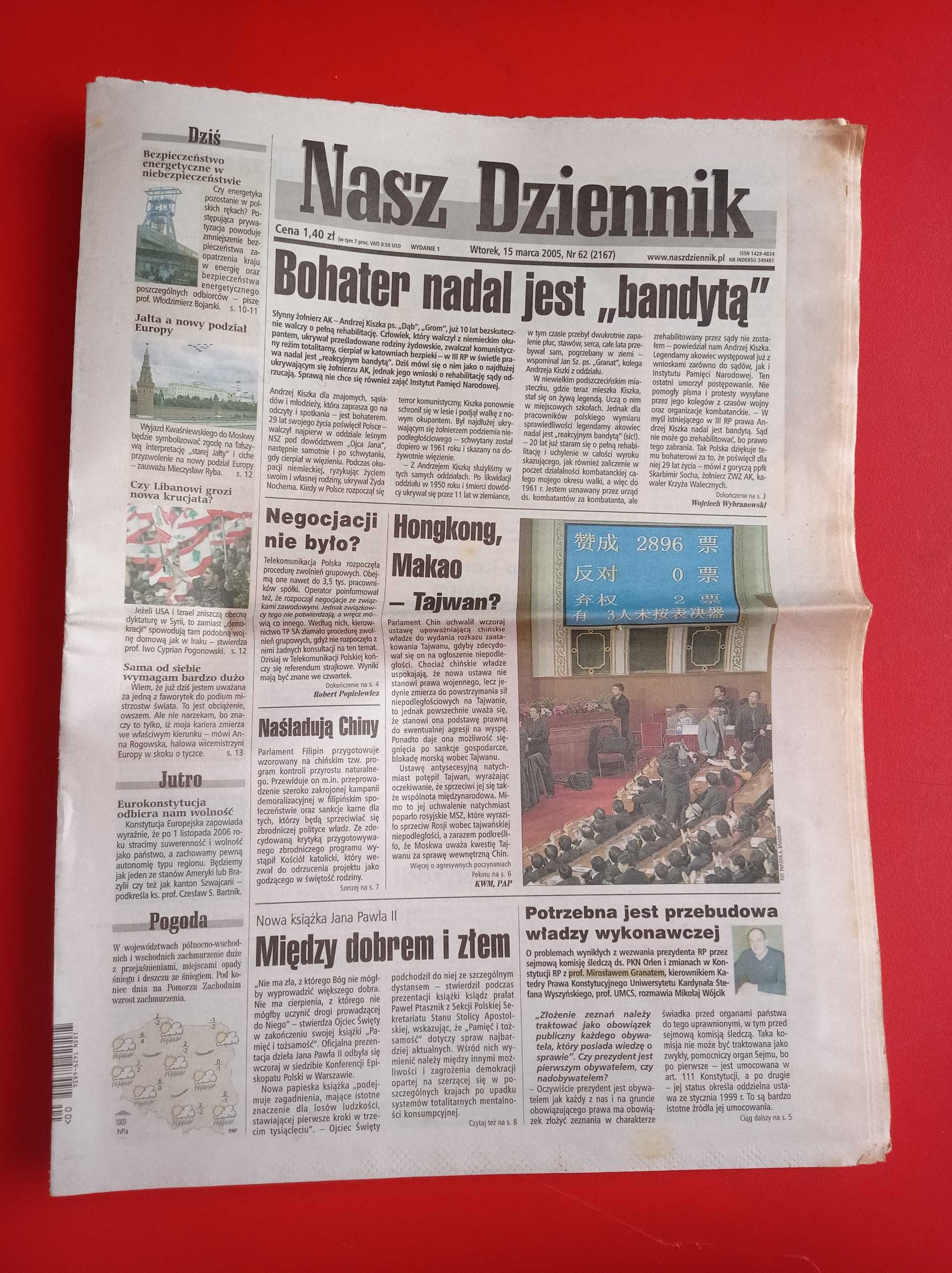 Nasz Dziennik, nr 62/2005, 15 marca 2005
