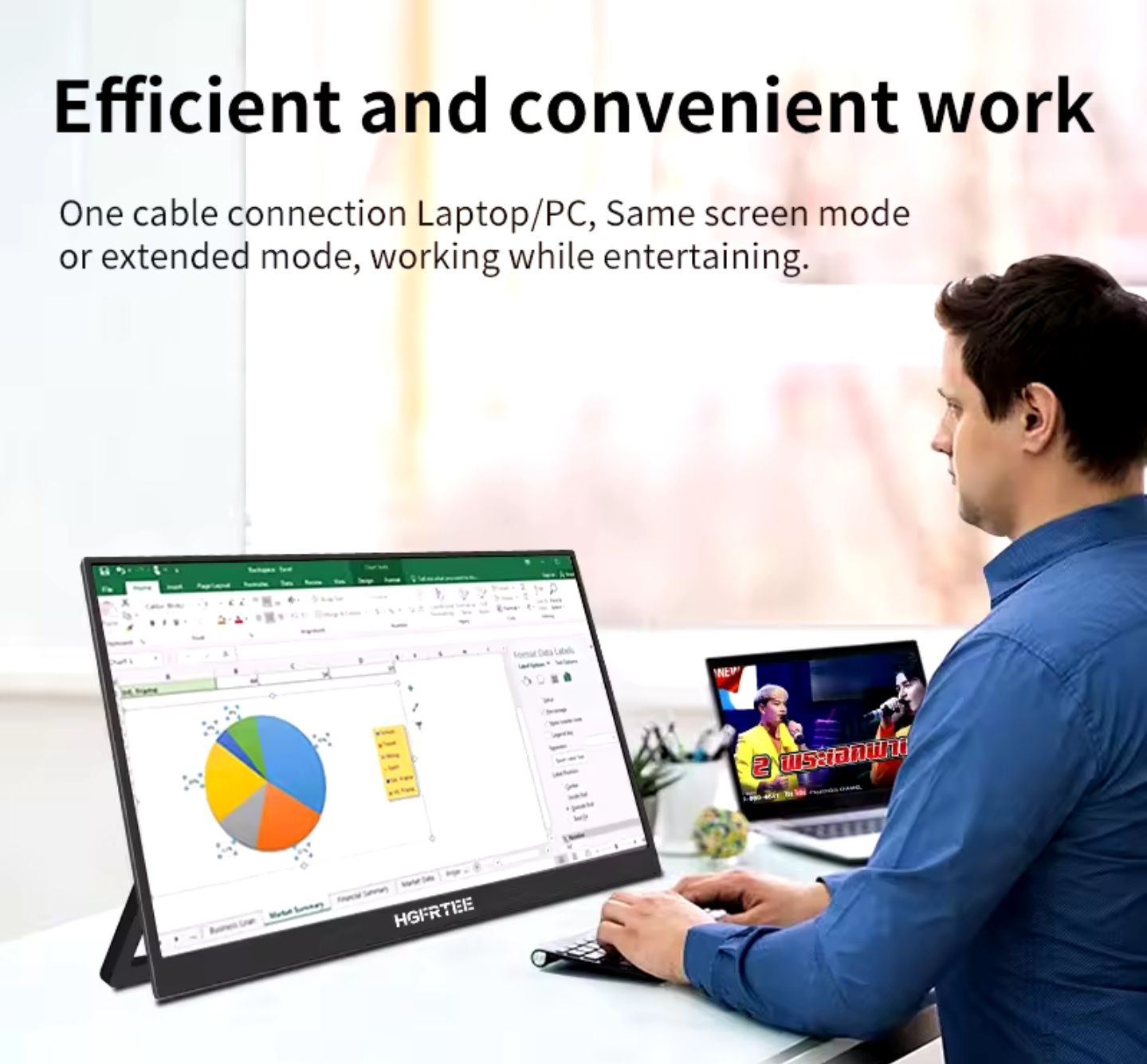 16' Портативний монітор сенсорний ноутбук телефон PC