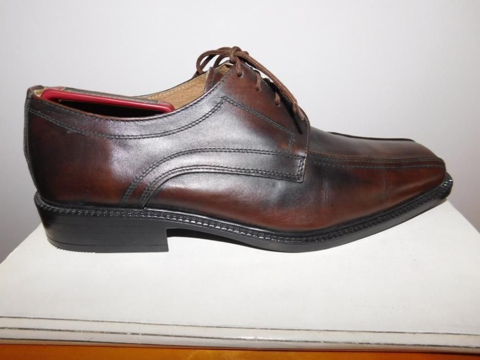 Buty półbuty skórzane brązowe, rozmiar 42, wkładka 29cm
