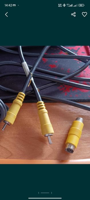 Аудіо кабель RCA - RCA тюльпан Перехідник Video RCA S-Video (8 pin)