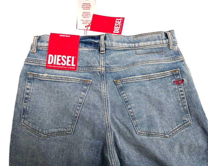 джинси Diesel D-Fining Tapered Mid Waist Jean Blue 09E86 орігінал