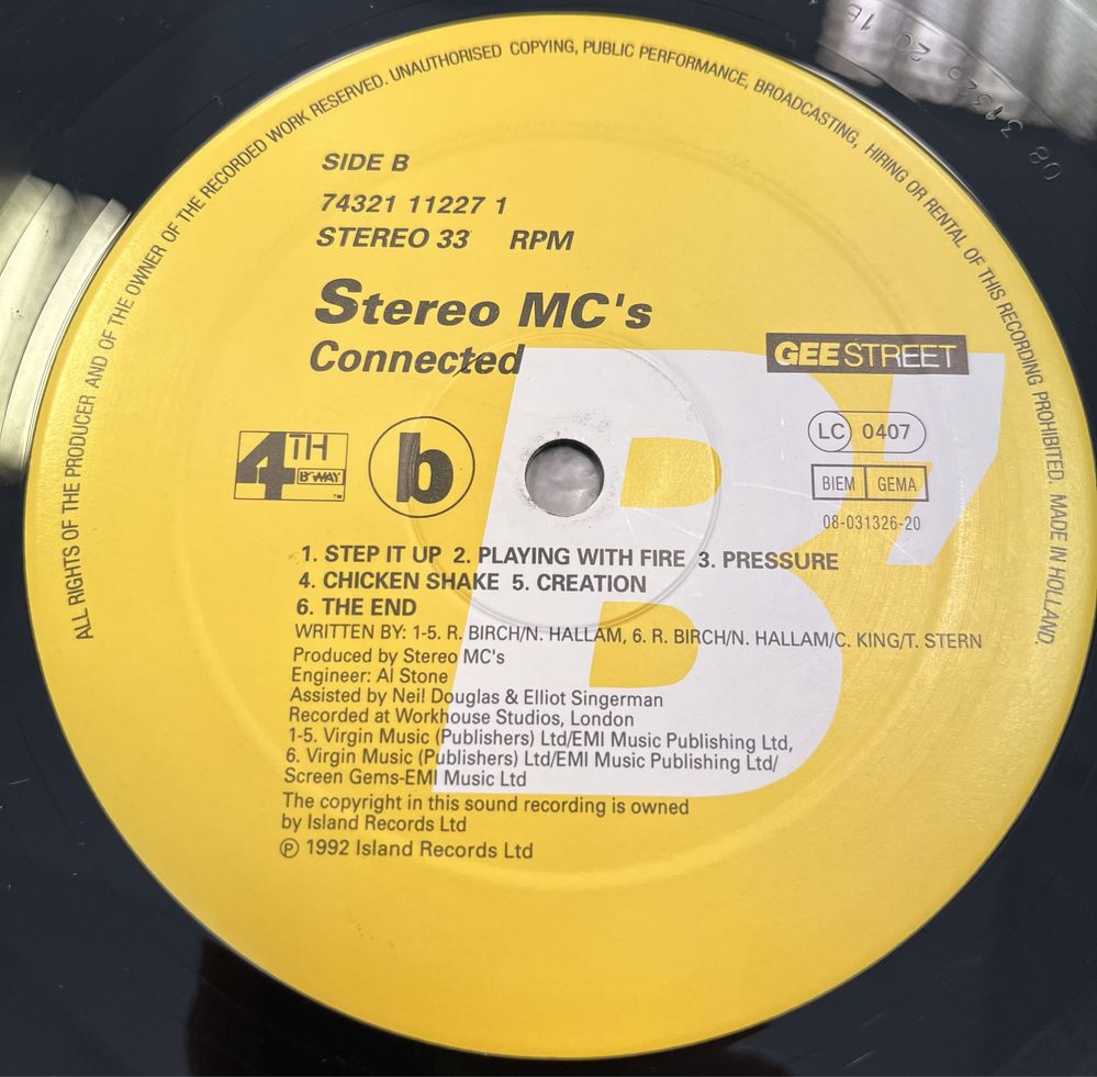 Stereo MC’s - Connected (Vinyl, 1992, EU, NM, LP, Album, Stereo)