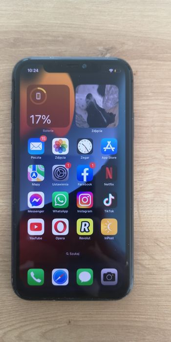 iPhone 11 64GB bateria 87% działa faceID czarny