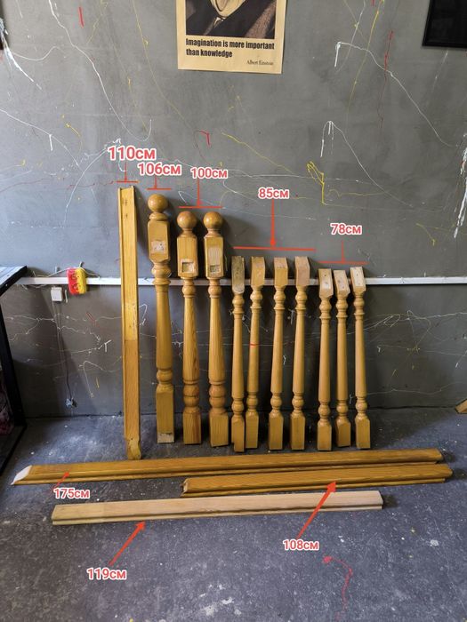 Дерево для сходів балясина перила