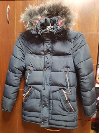 Куртка детская Зима на мальчика 8-10 лет / 132 рост курточка