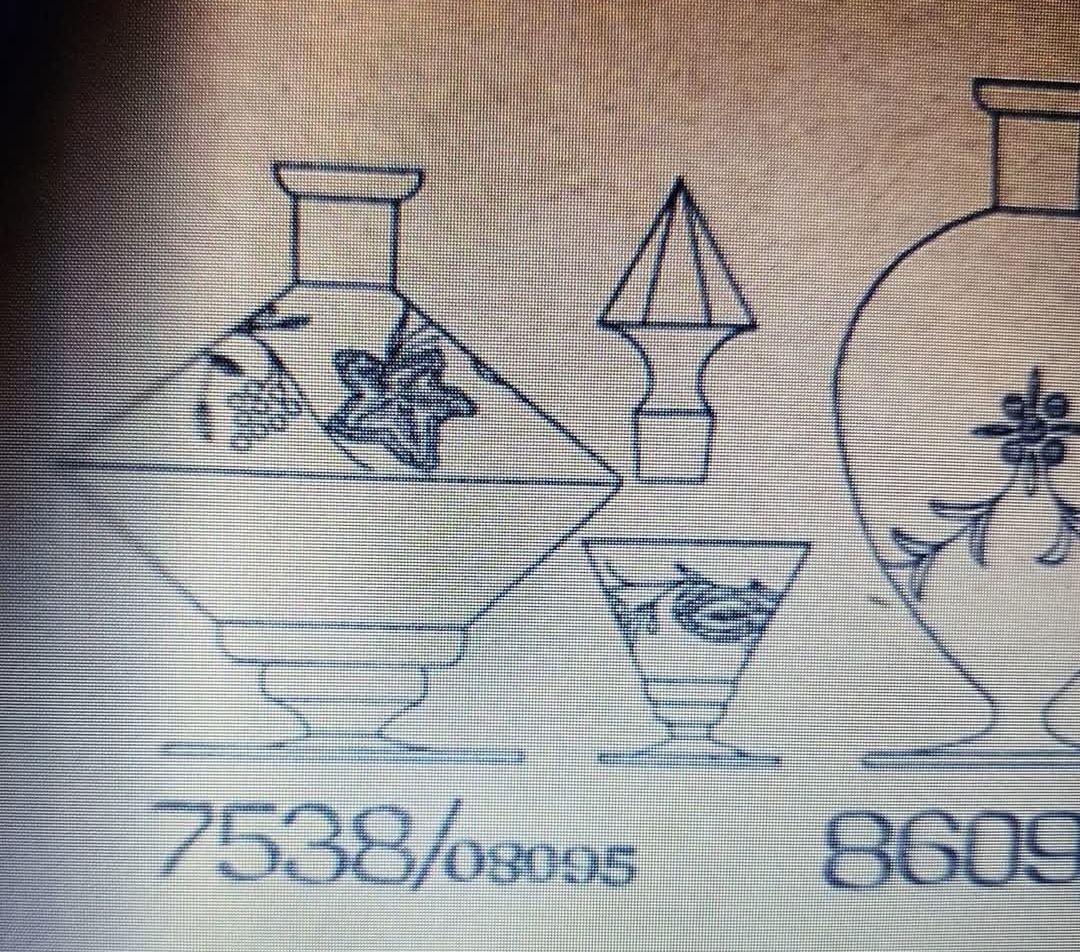 Karafka art deco huta Zawiercie katalogowa