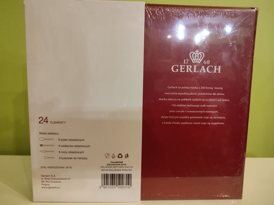 Zestaw sztućców Gerlach Flow 24 elementy (6 os.) NOWY