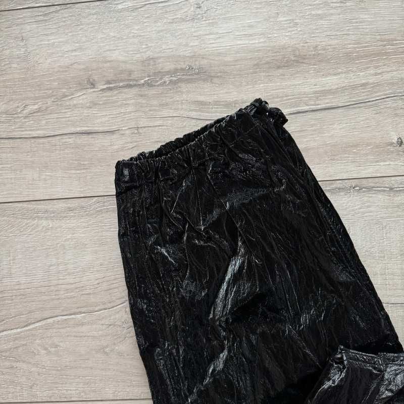 winylowe spodnie duży rozmiar 48 oversize rurki curvy gnieciuchy