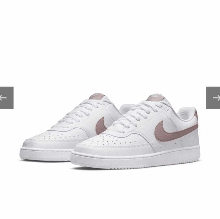 Кеди nike court vision low, жіночі кросівки nike, білі шкіряні найк