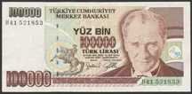 Turcja 100000 lirasi 1997 - stan 1/2