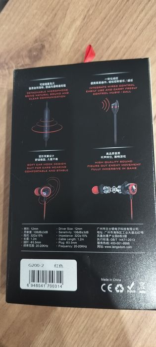 Słuchawki gamingowe douszne z dwoma mikfofonami TRONER G200X