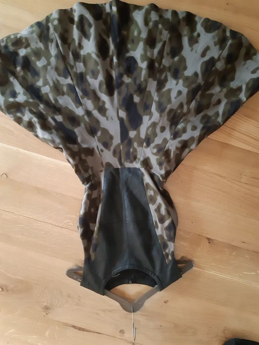 Projektantka Karen Millen USA zjawiskowa sukienka moro & skóra r XS/S