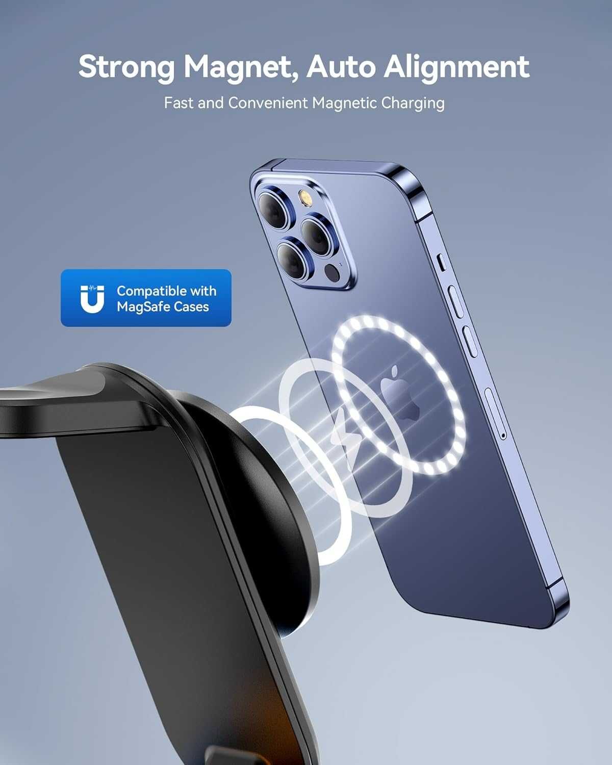 AGPTEK A8 bezprzewodowa ładowarka indukcyjna 4w1 15W lampka Airpods