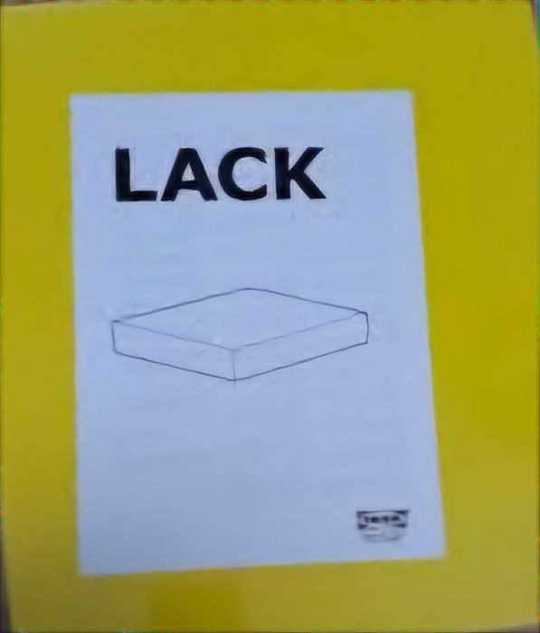 1 szt. NOWA półka Ikea Lack kolor żółty