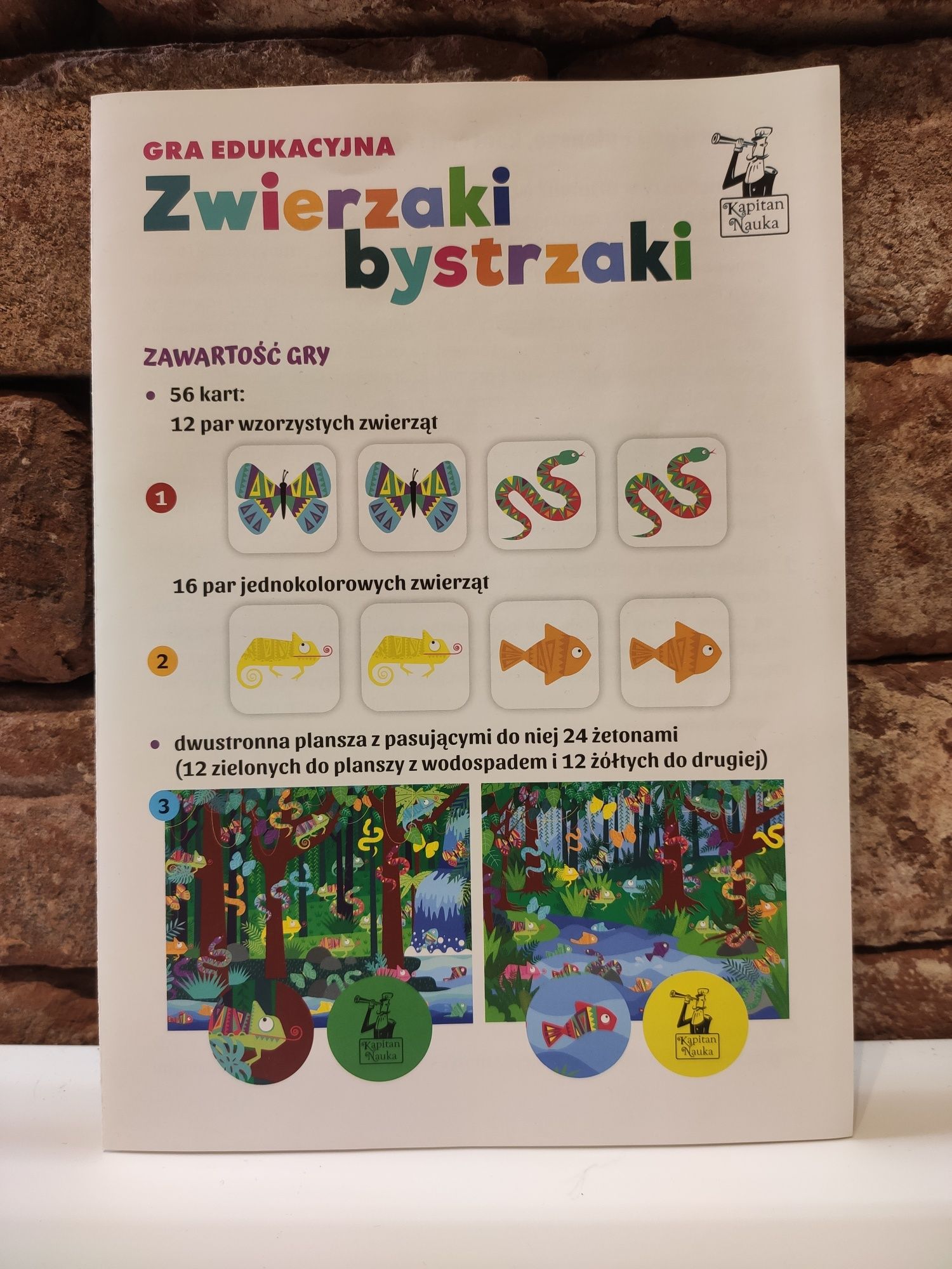 Zwierzaki bystrzaki gra planszowa