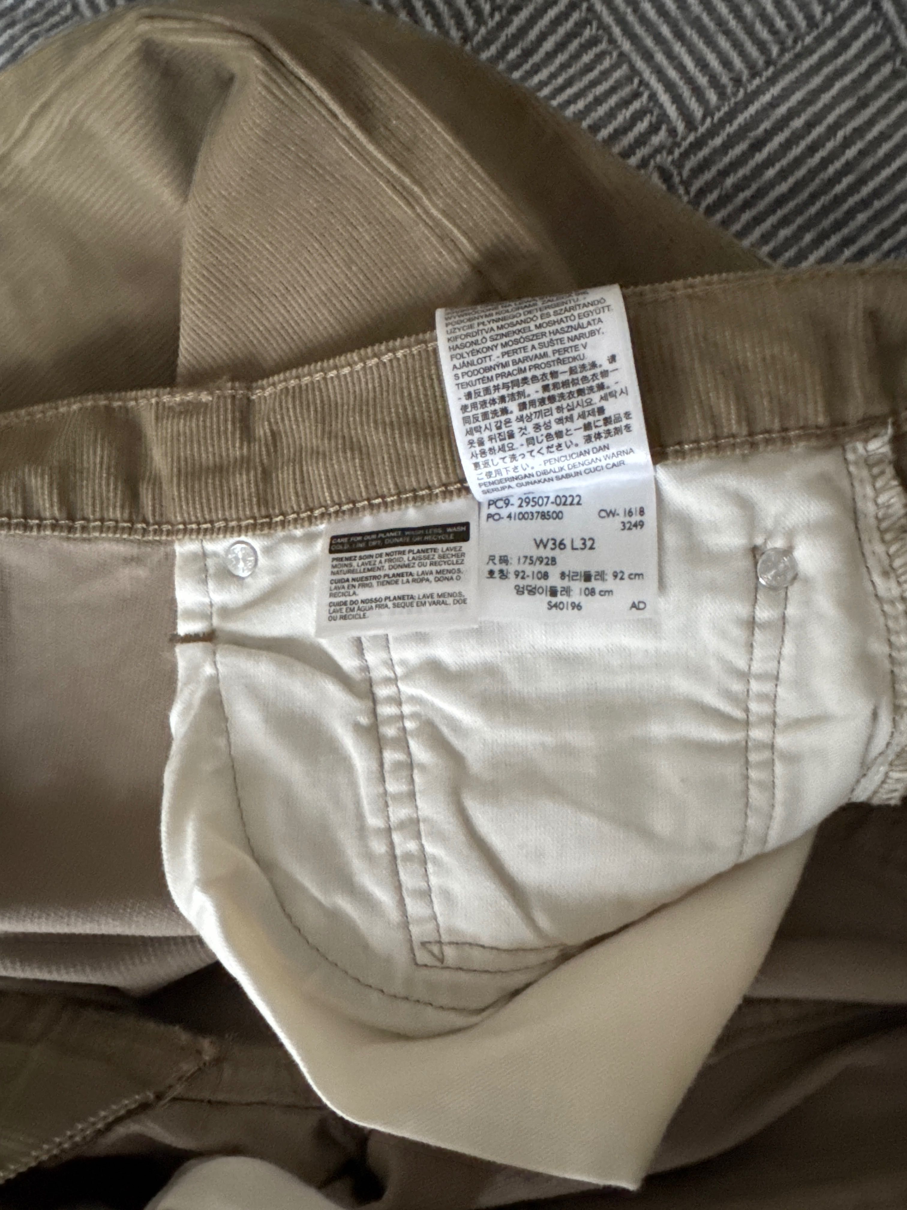 Levis 502 36x32 джинси вельветові нові стрейч з Америки
