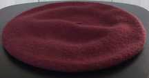 Beret bordowy nakrycie głowy