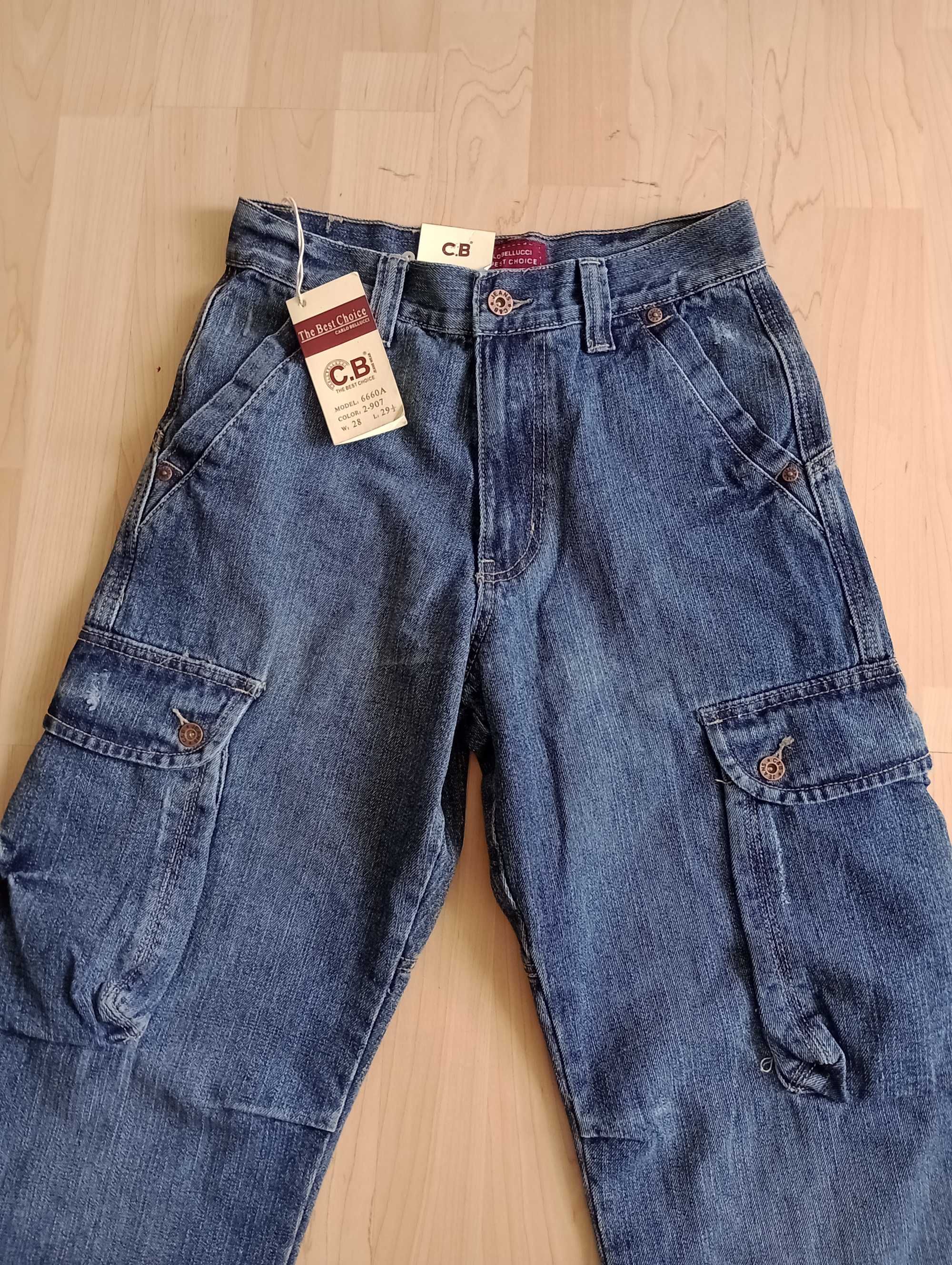 Nowe spodnie jeansowe Carlo Bellucci rozm. S /28.