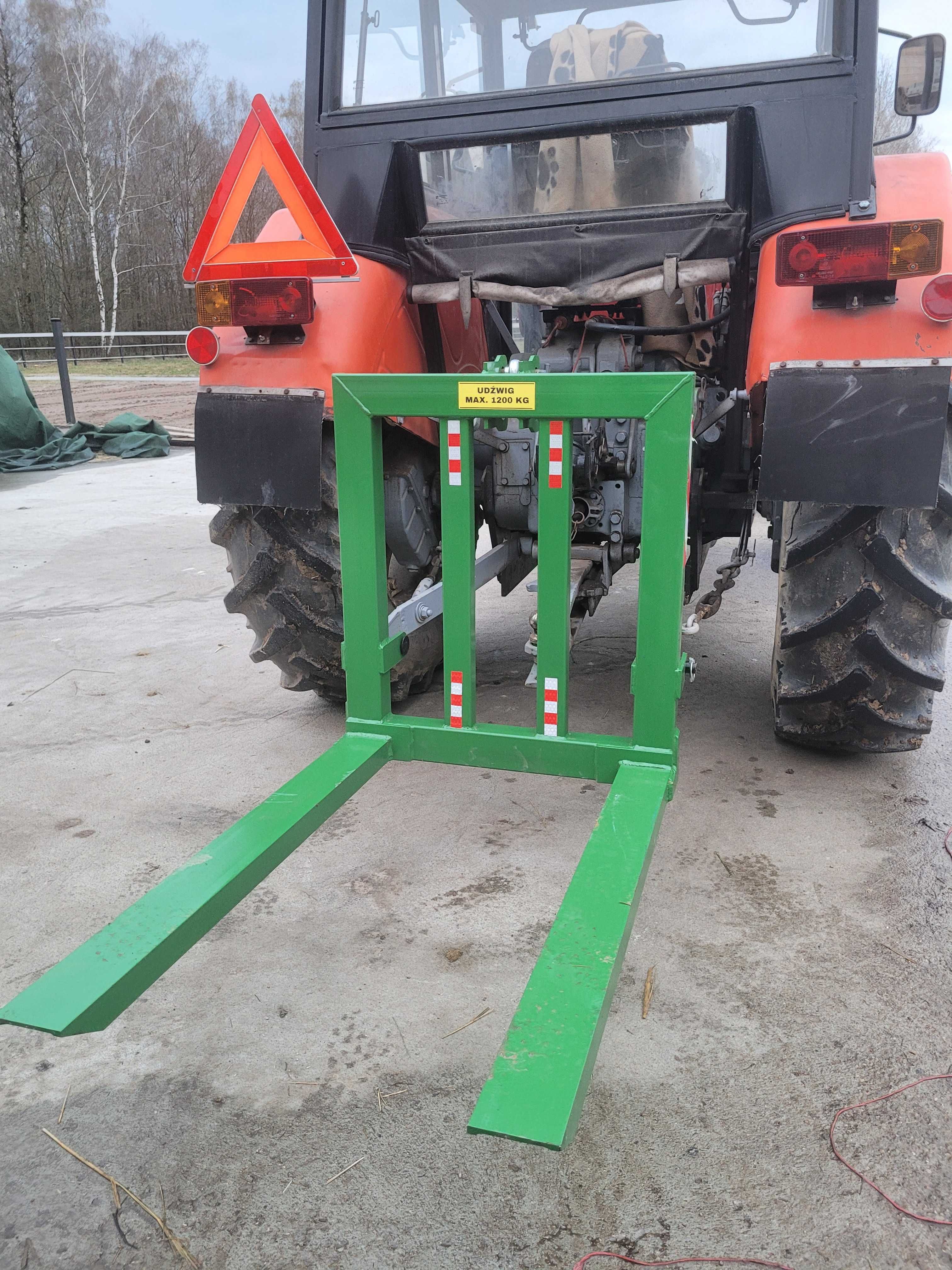 Paleciak na tył ciągnika/ Widły do palet Udźwig 1200kg Widlak na TUZ