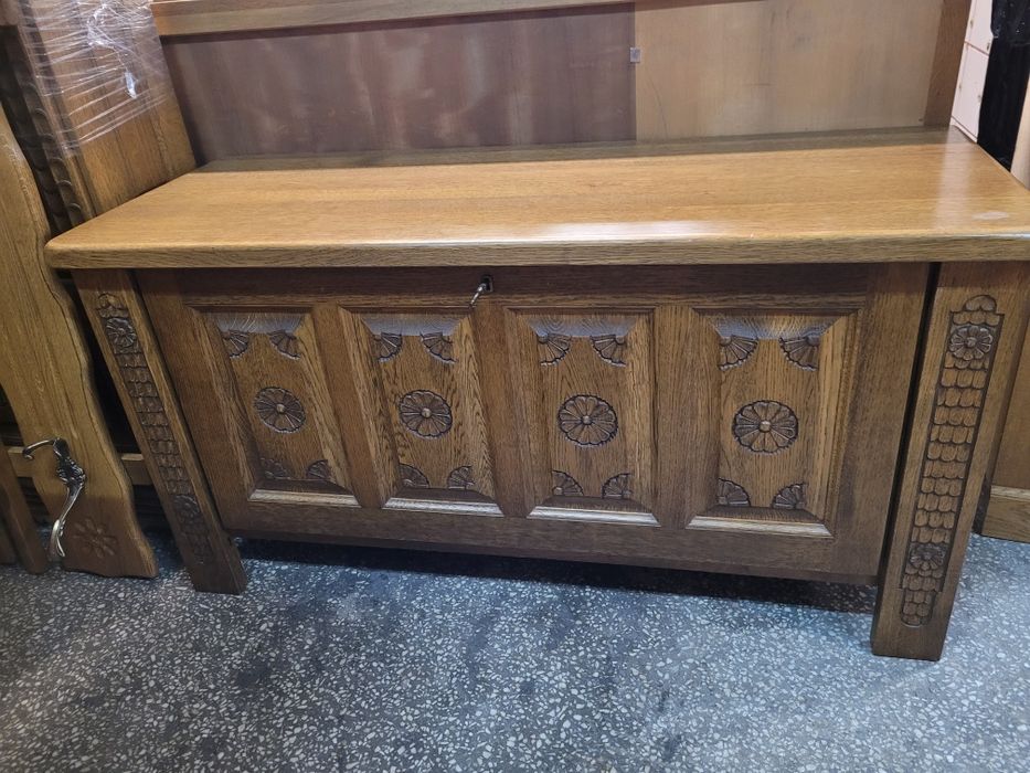 Komoda Kufer dębowy siedzisko, szafka na buty