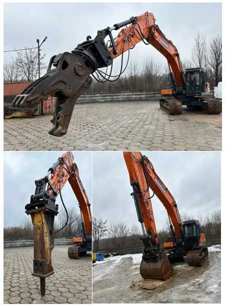 Гусеничний екскаватор Doosan DX350 LC-7 з гідромолотом і ножицями 2022