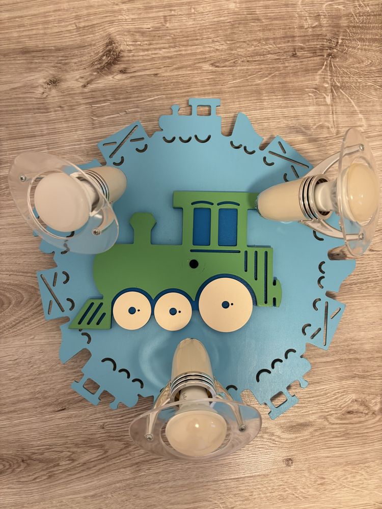 Oświetlenie żyrandol lampa ciuchcia do pokoju dziecięcego