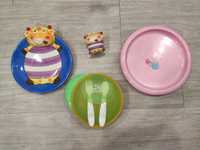 Детские тарелки все вместе пластиковые, керамика