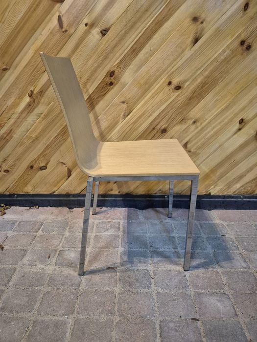 62x KRZESŁO NOWOCZESNE KONFERENCYJNE chrom + gięte drewno sztaplowane