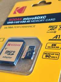 Firmowa karta microSD Kodak 64gb szybka 90MB/s