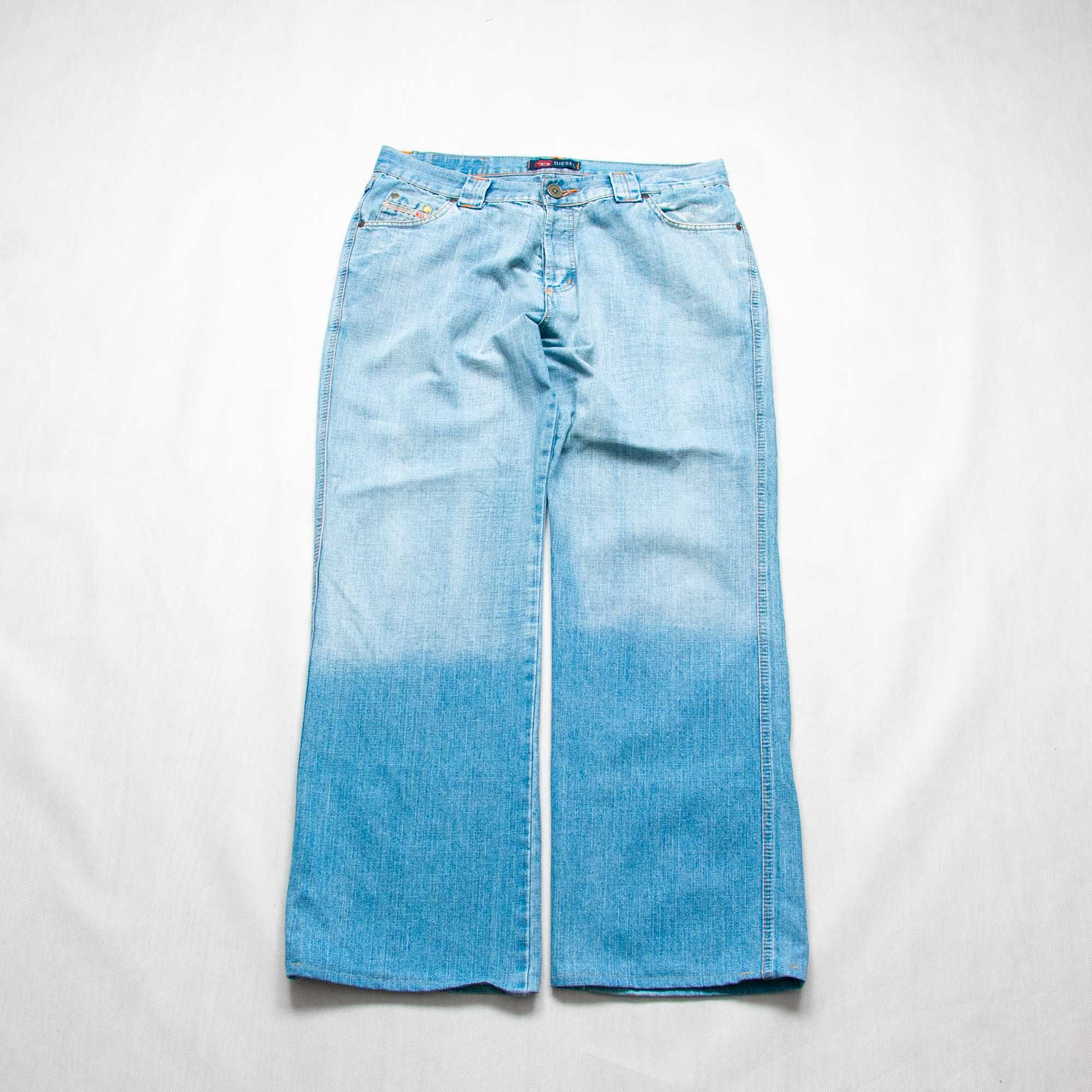 Diesel y2k spodnie jeansowe szerokie 36us washed wide leg