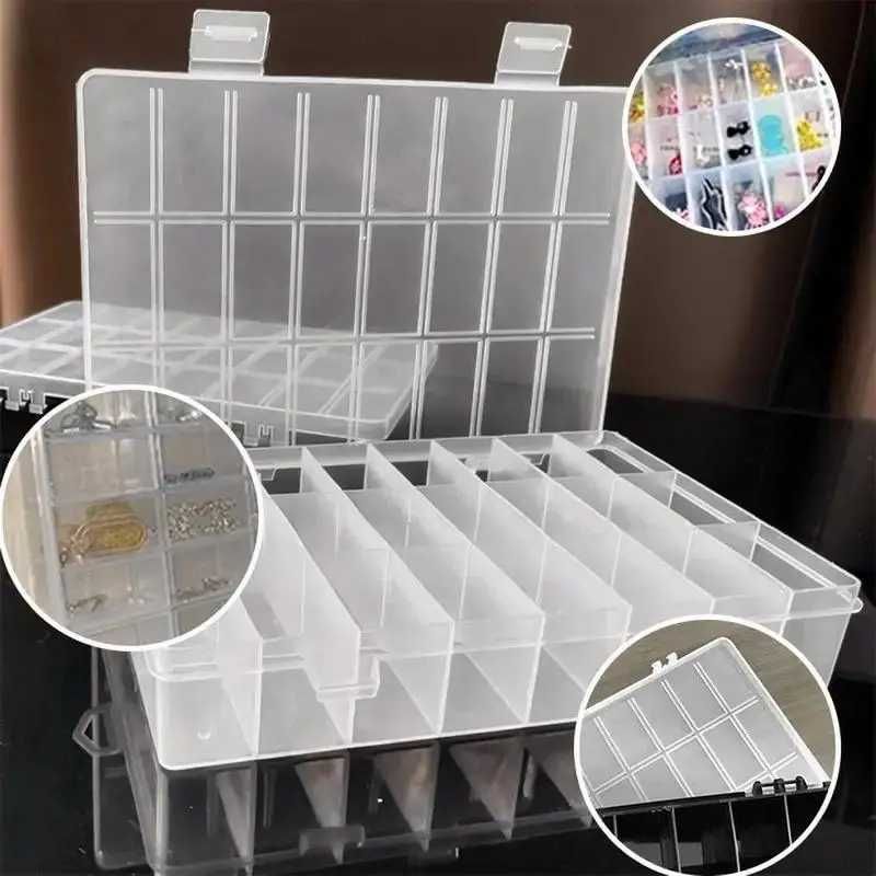 Plastikowy pojemnik etui do przechowywania 24 przegródki