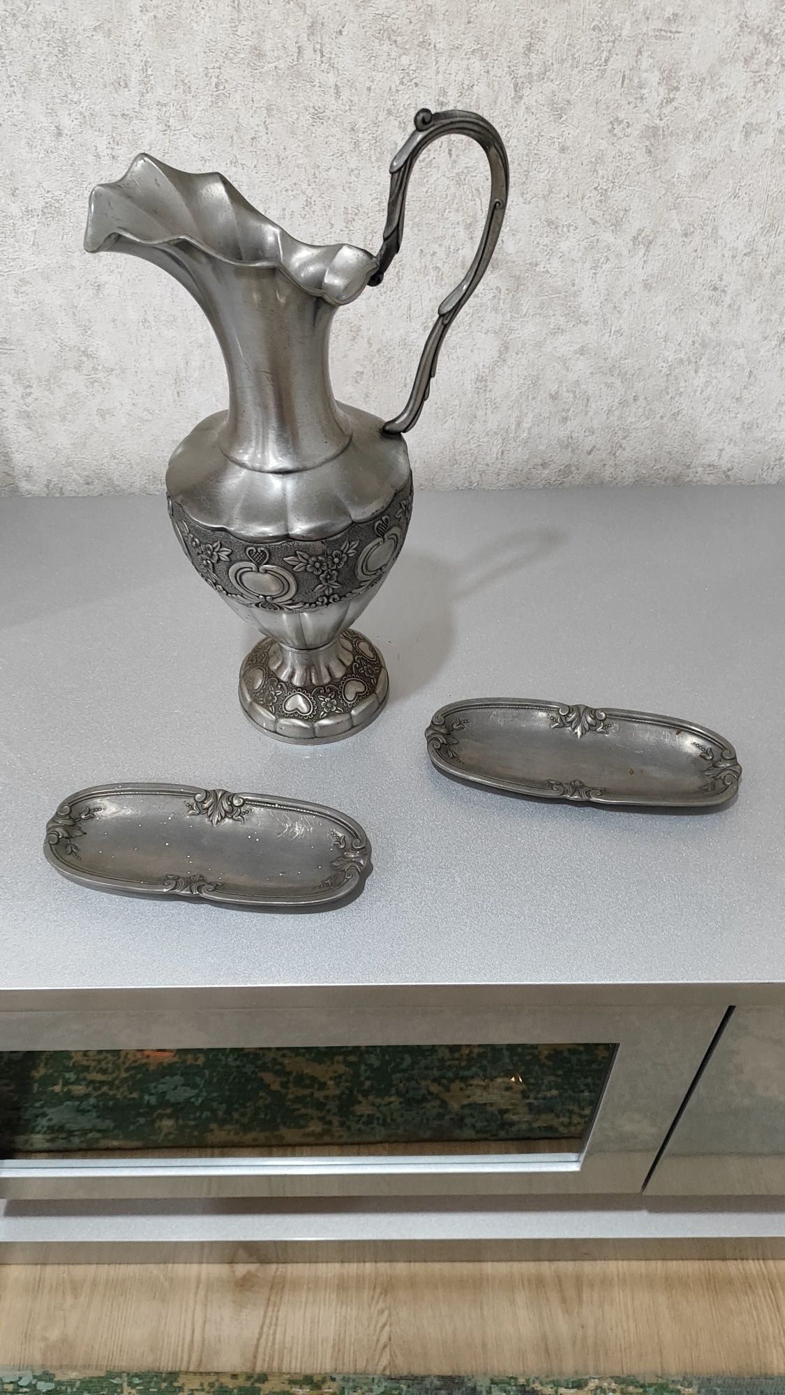 Peças decoração em estanho