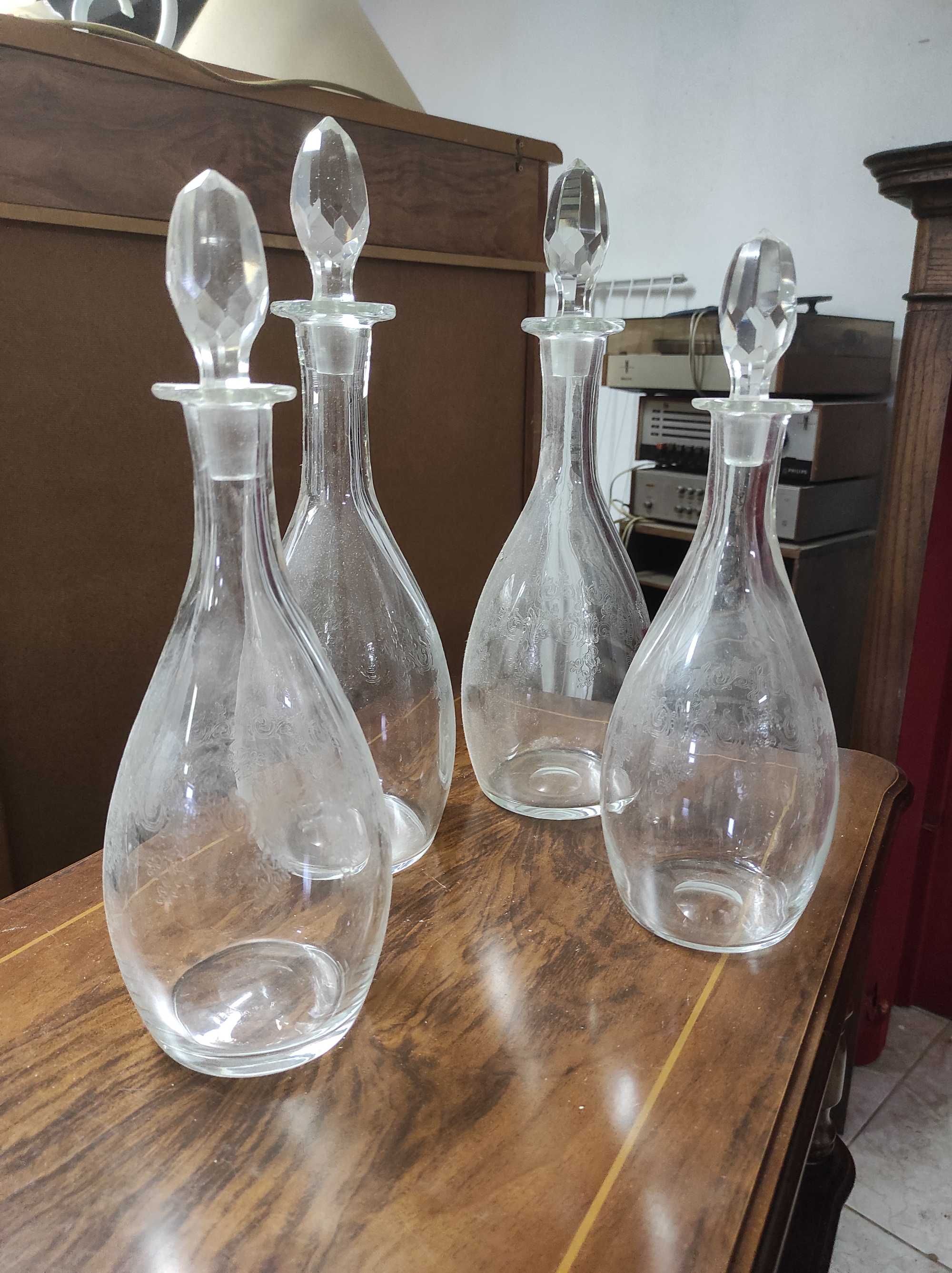 4 garrafas de Cristal d'Arques