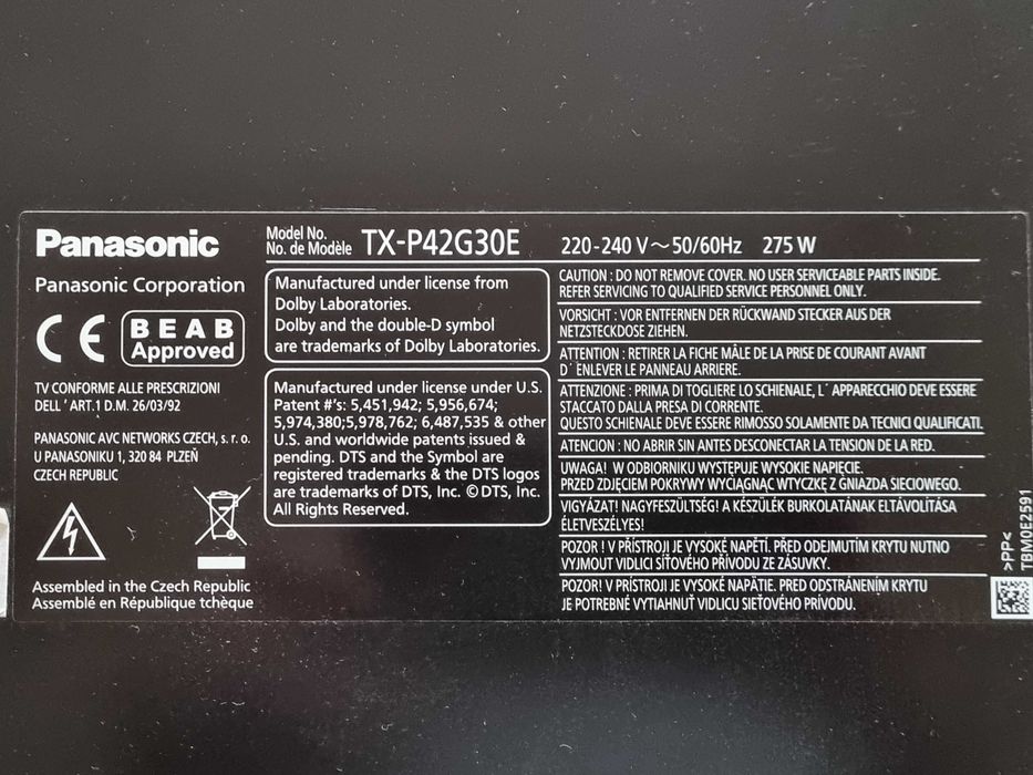 telewizor Panasonic plazma 42 cale