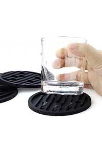 Zestaw 6 podstawek do napojów pod szklanki  podkładki silikonowe 10cm