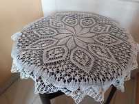 Szydełkowa serweta/ obrus 80 cm Handmade