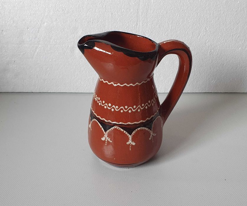 Jarro em barro vidrado - J. Calado, Moitalina - Artesanato dos anos 80