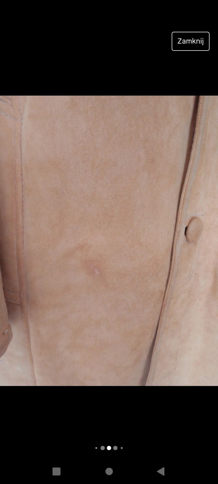 Męski skórzany kożuch / płaszcz z naturalnego futra jagnięcego