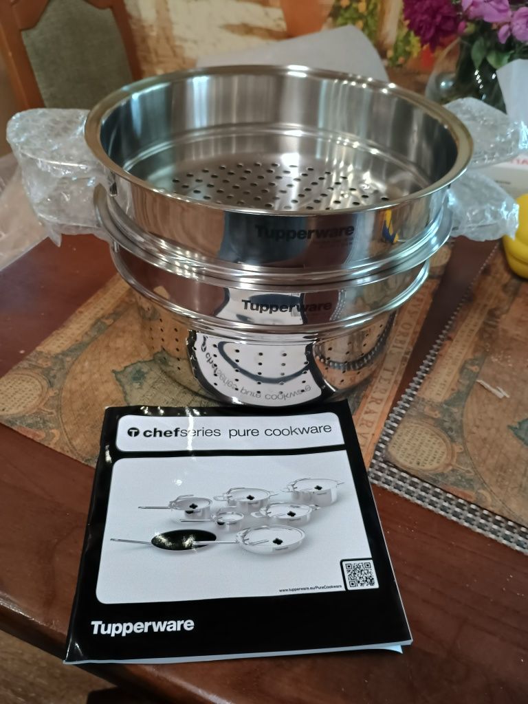 Продам дві НОВИХ вставки для пароварки (мантоварки) Tupperware 28 см