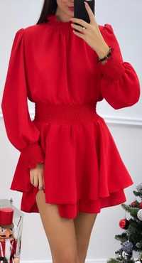 Kombinezon krótki ala sukienka Red czerwona