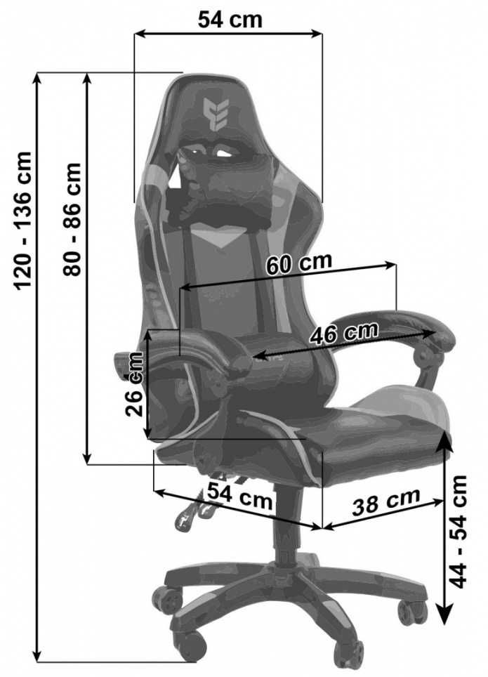 Krzesło obrotowe do biurka fotel gamingowy TKANINA
