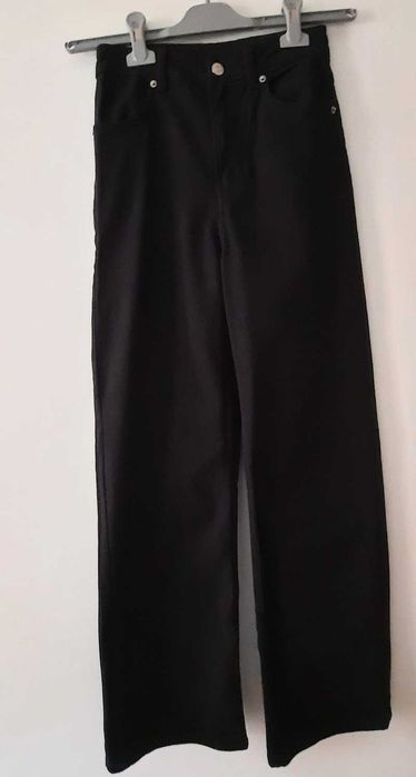 Spodnie szerokie czarne H&M