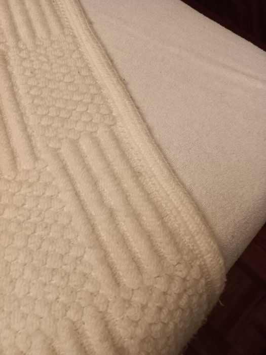 Colcha de fantasia,  em algodão de lã, para cama casal